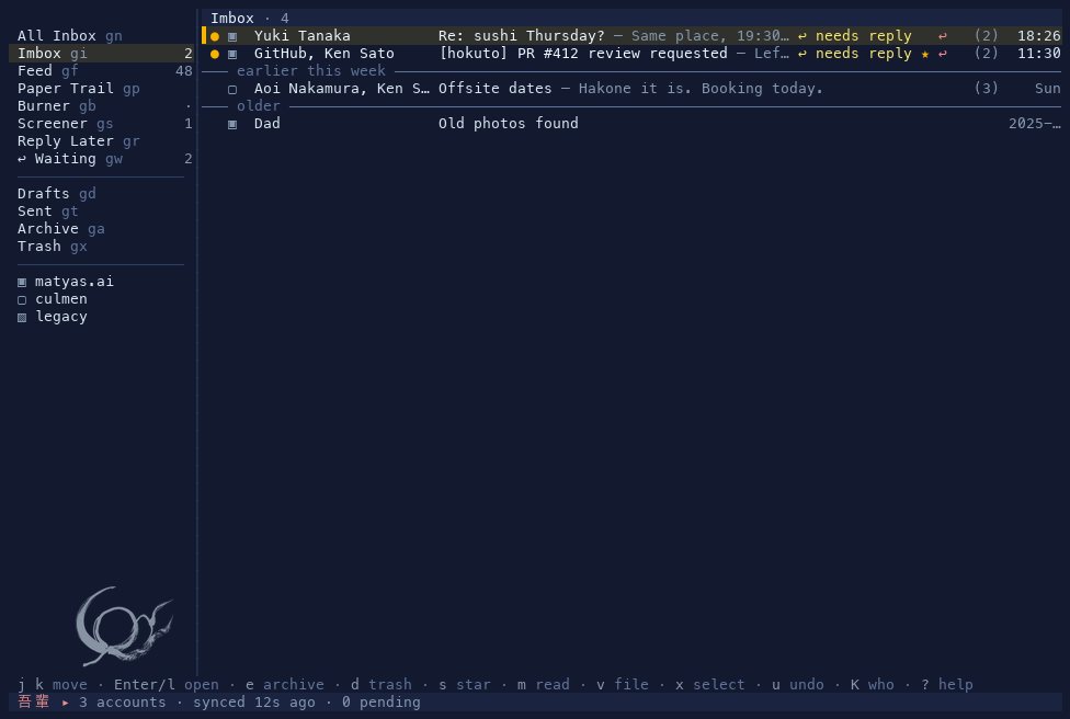The wagahai Imbox in the kachi theme